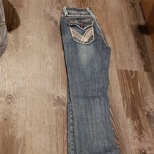 Used blue jeans